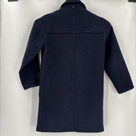 Brooks Brothers Navy Blue 100% Wool Mens Small Duffle Overcoat Jacket - Picture 6 of 6